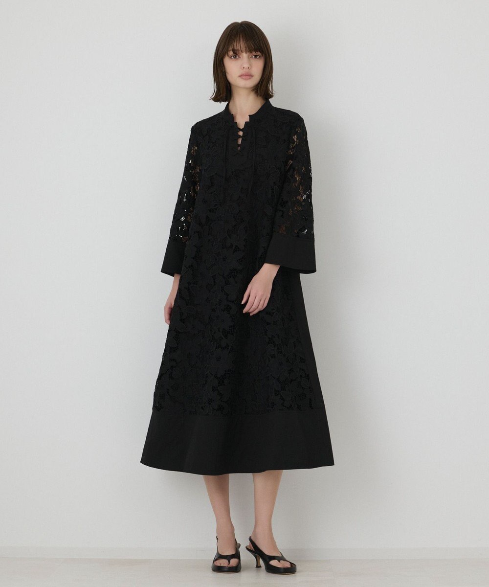 GRACE CONTINENTAL カットワークAラインワンピース 