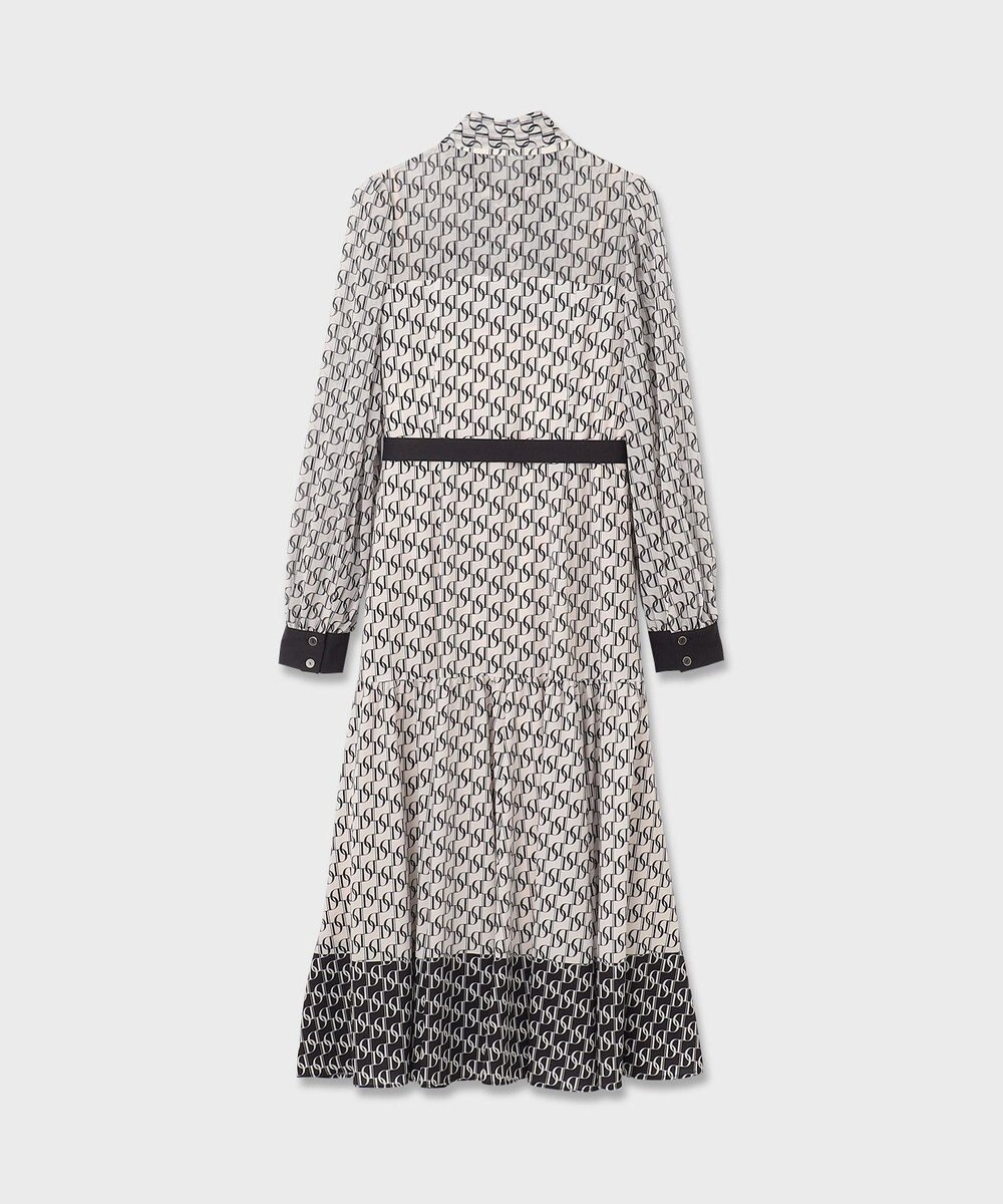 GRACE CONTINENTAL モノグラムプリントレイヤードワンピース 