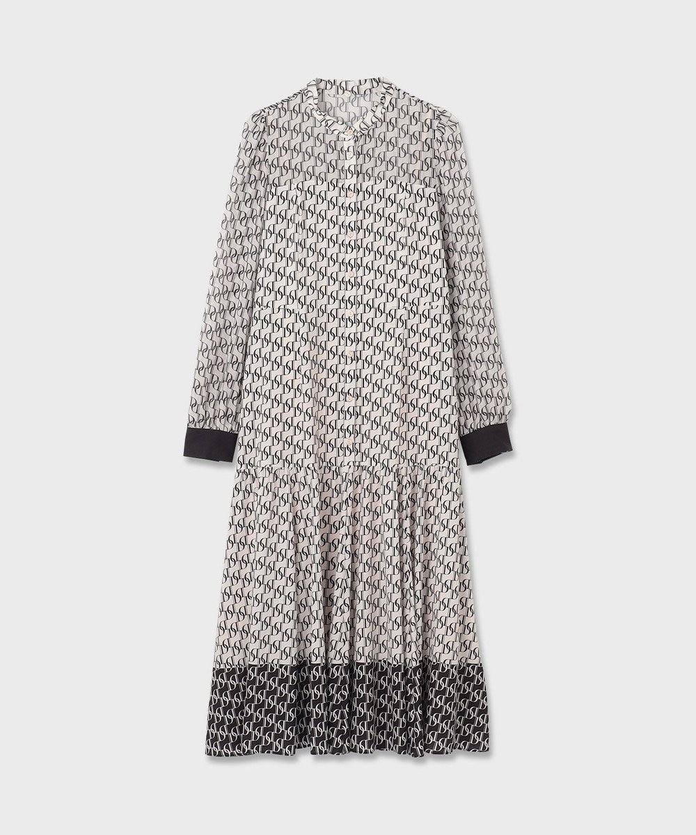 GRACE CONTINENTAL モノグラムプリントレイヤードワンピース 