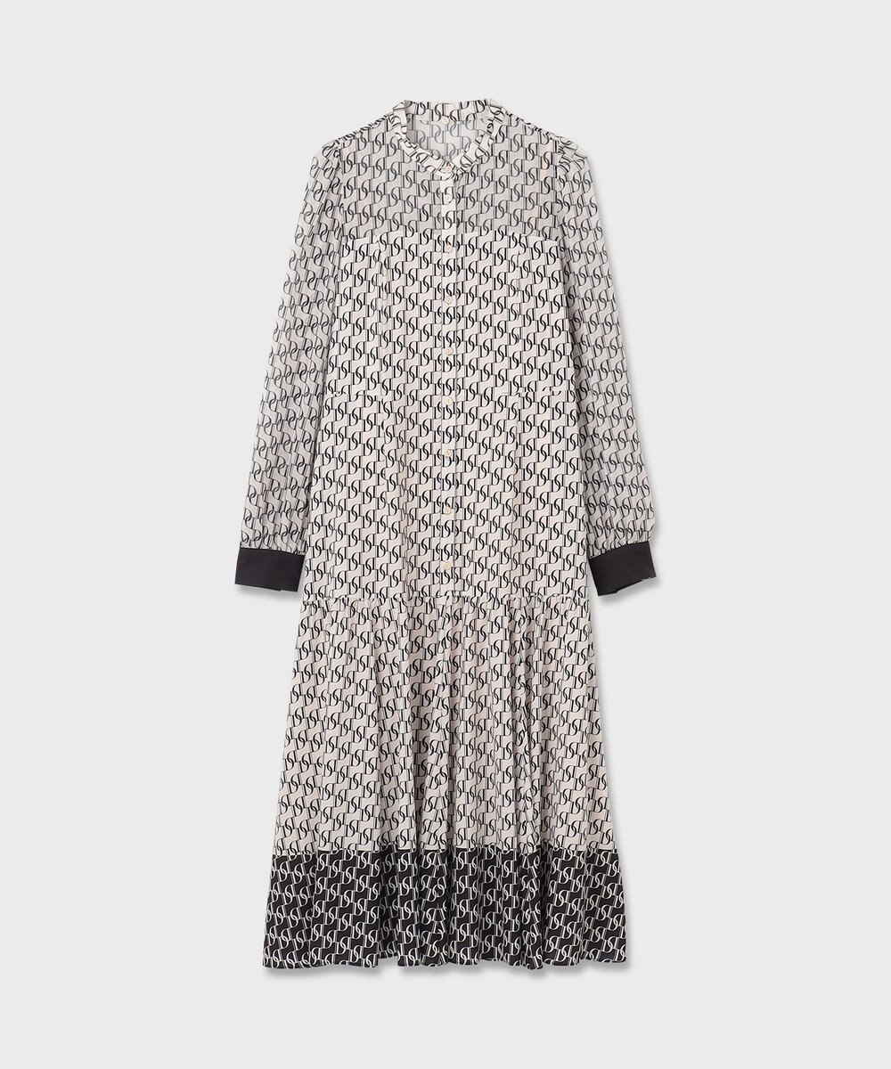 GRACE CONTINENTAL モノグラムプリントレイヤードワンピース