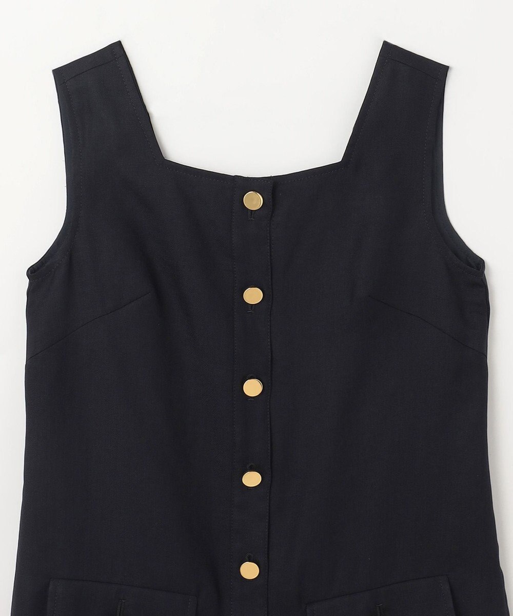 GRACE CONTINENTAL リネンタッチ配色ワンピース 