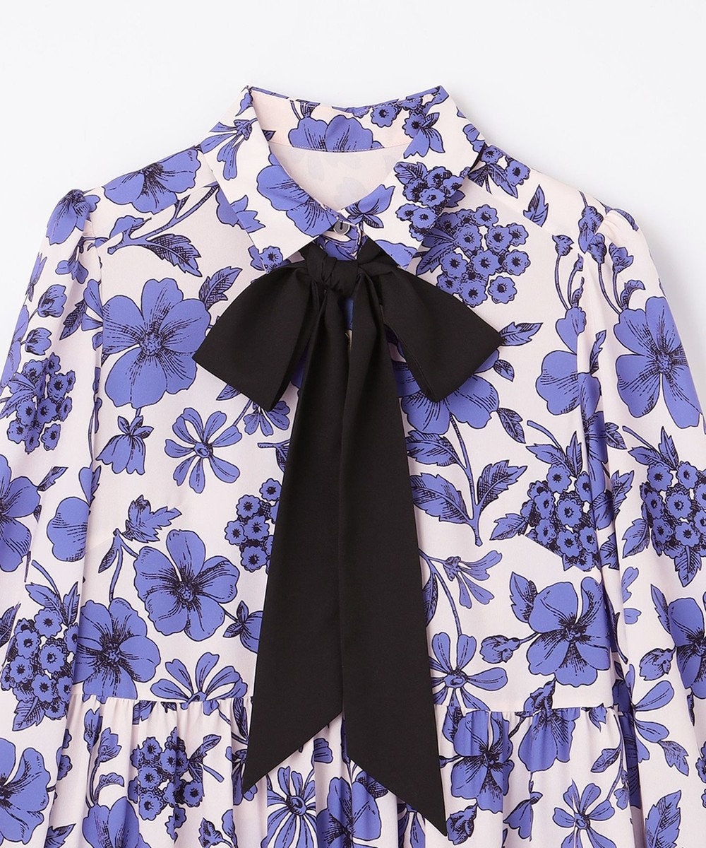 GRACE CONTINENTAL フラワープリントティアードワンピース 