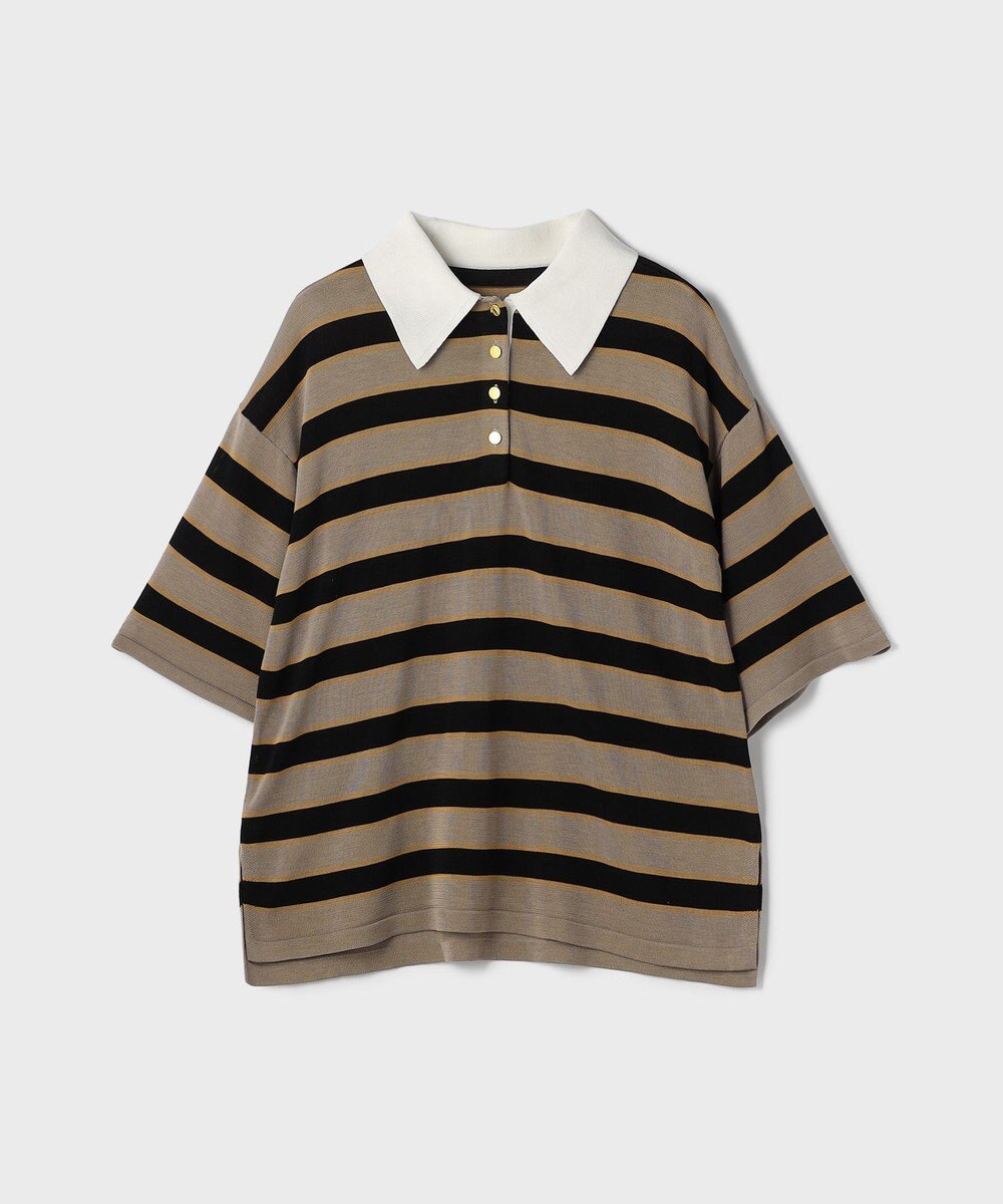GRACE CONTINENTAL ボーダーニットトップ 