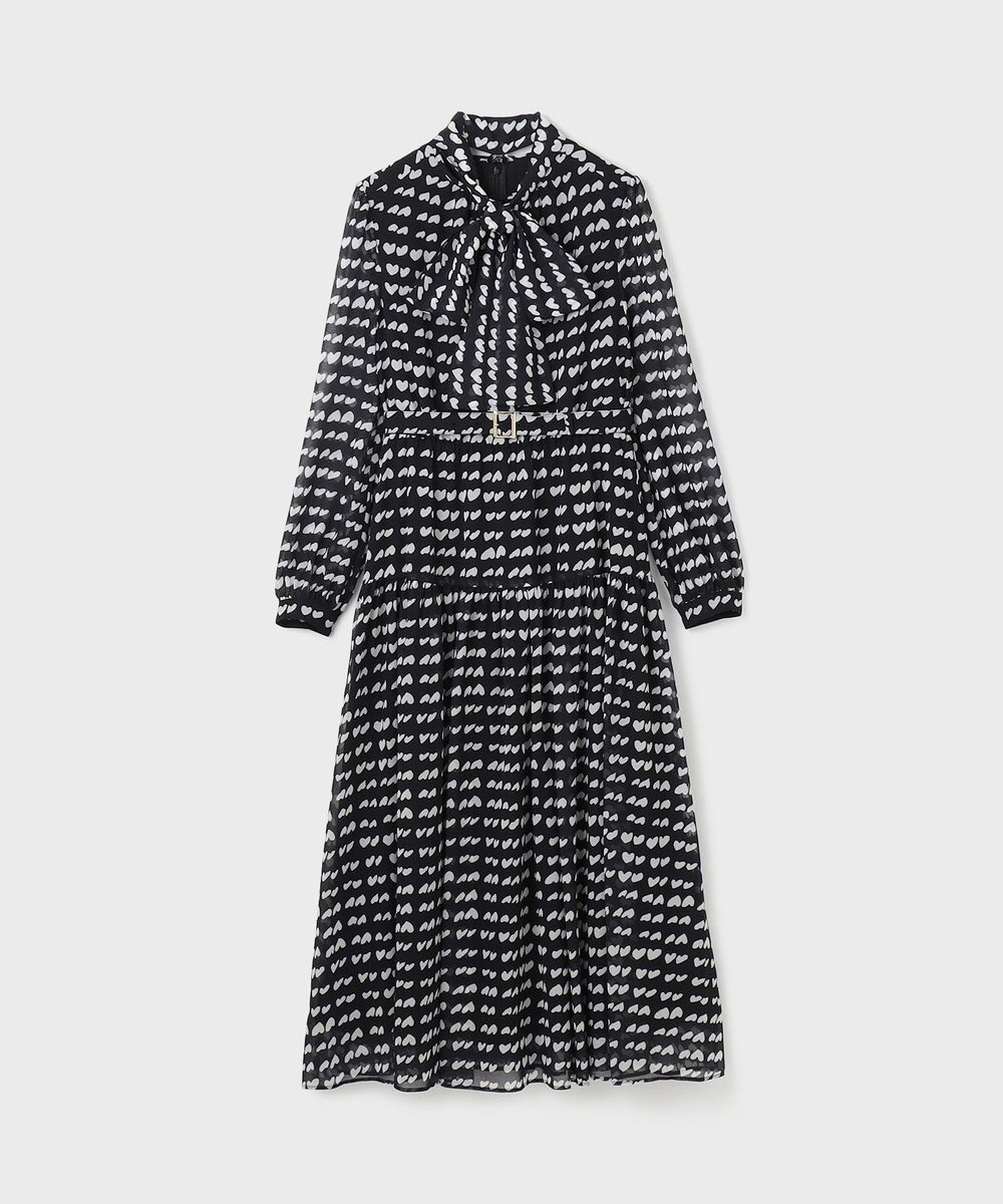 GRACE CONTINENTAL ハートキカプリントワンピース