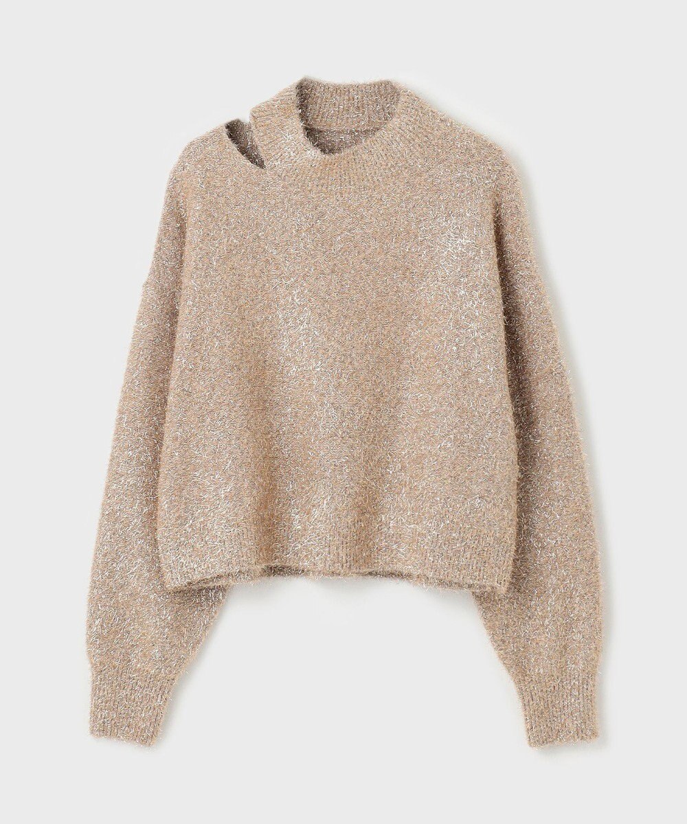 GRACE CONTINENTAL ラメフェザーニットトップ