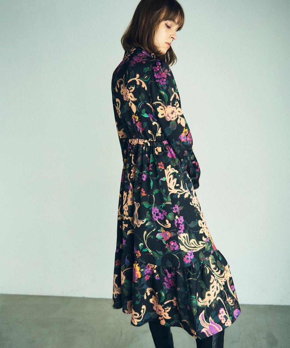 GRACE CONTINENTAL ローズオーナメントプリントワンピース 