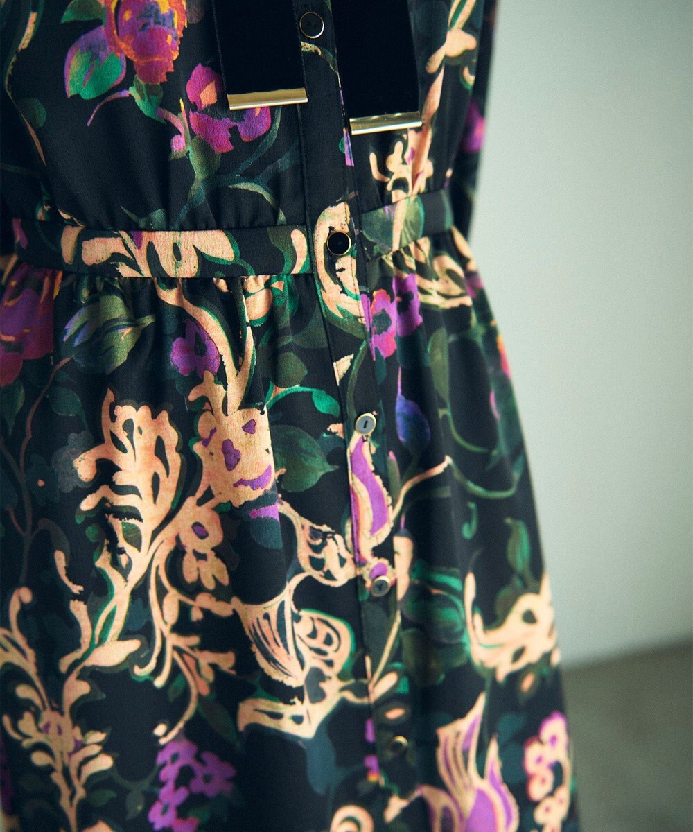 GRACE CONTINENTAL ローズオーナメントプリントワンピース 