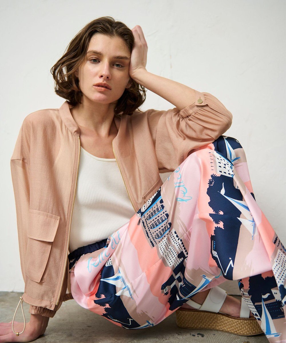 GRACE CONTINENTAL マリンプリントイージーパンツ