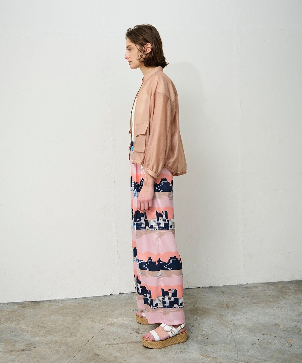 GRACE CONTINENTAL マリンプリントイージーパンツ 