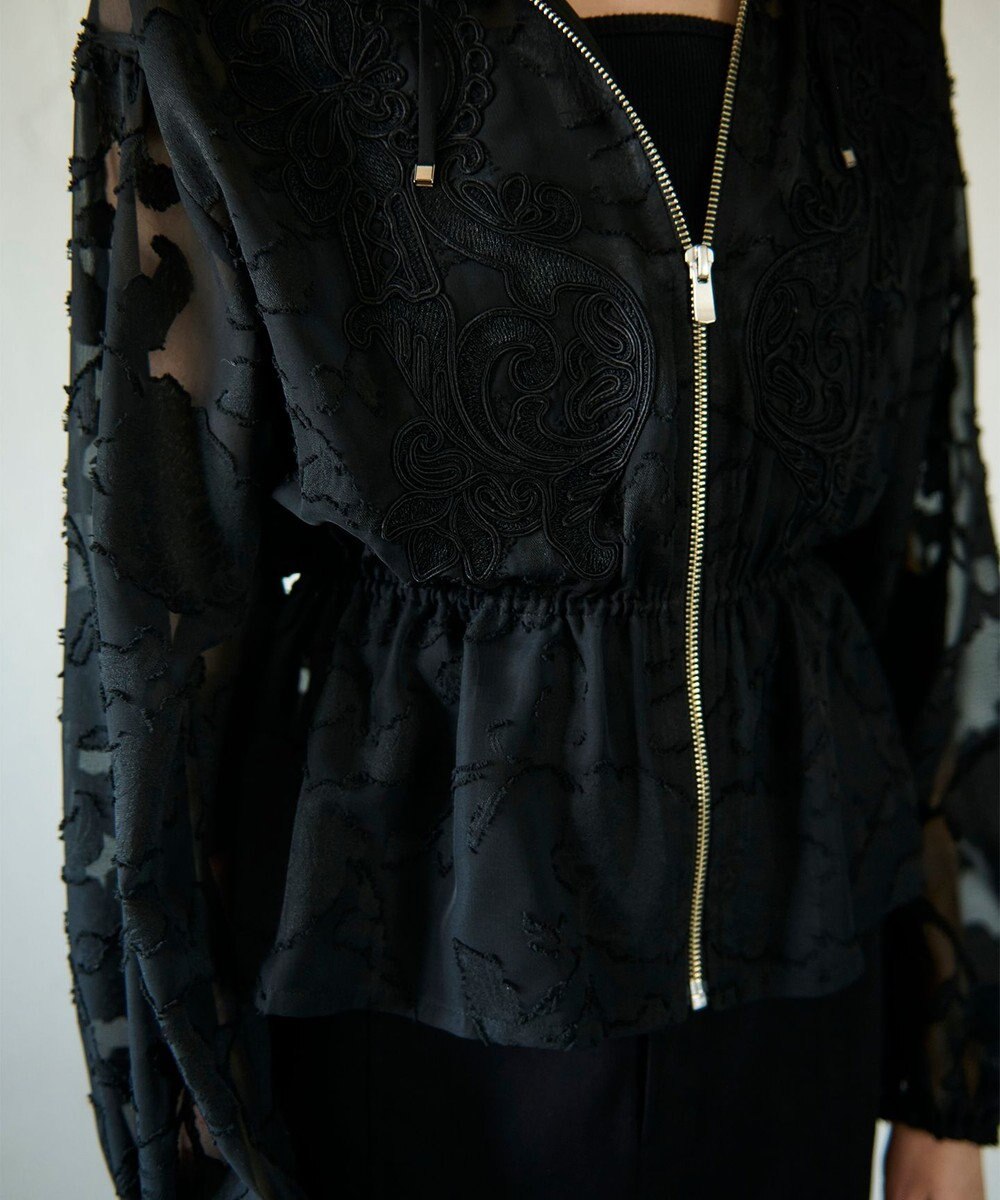 GRACE CONTINENTAL ジャガード刺繍ブルゾン 