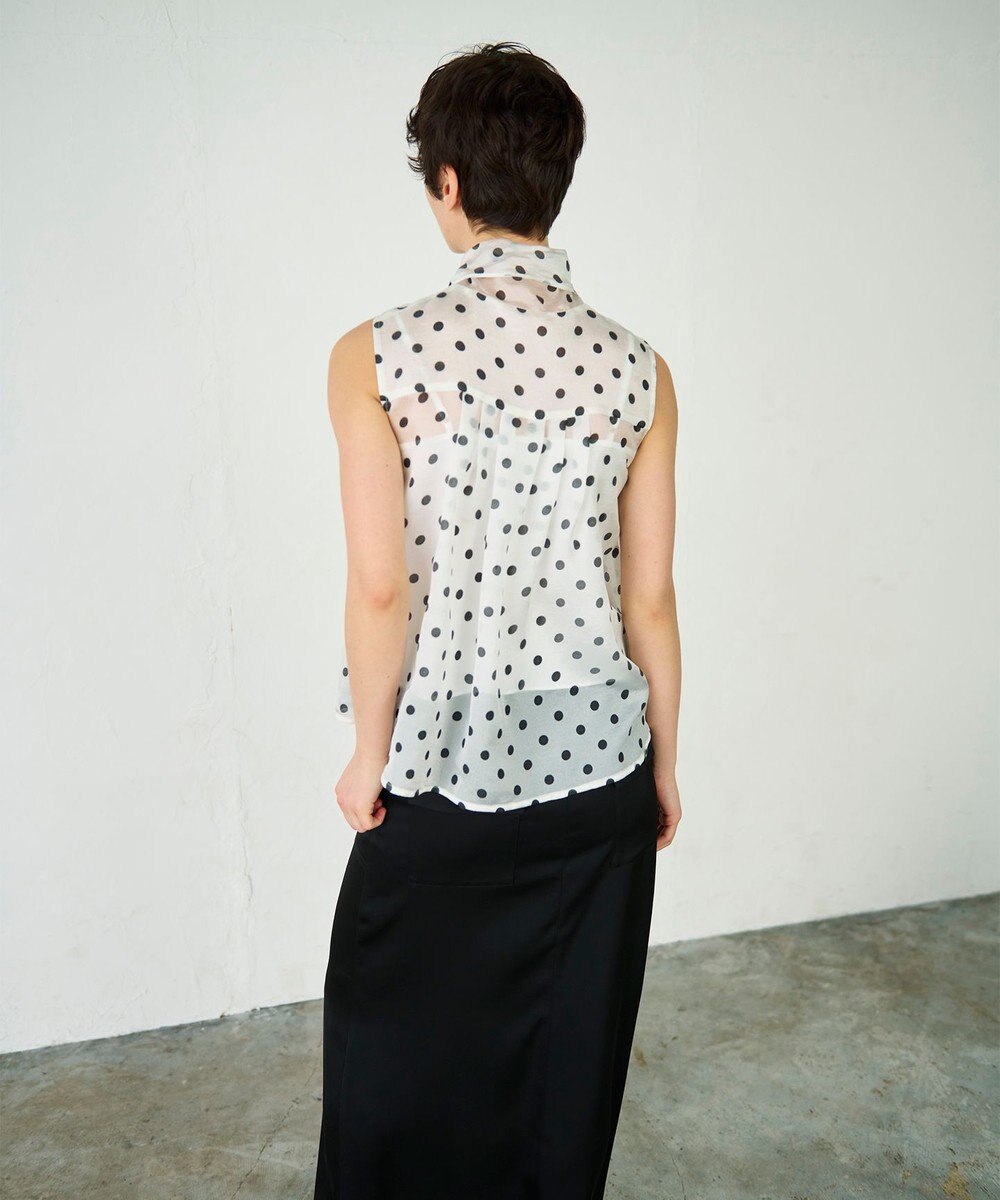 GRACE CONTINENTAL シアードットプリントブラウス