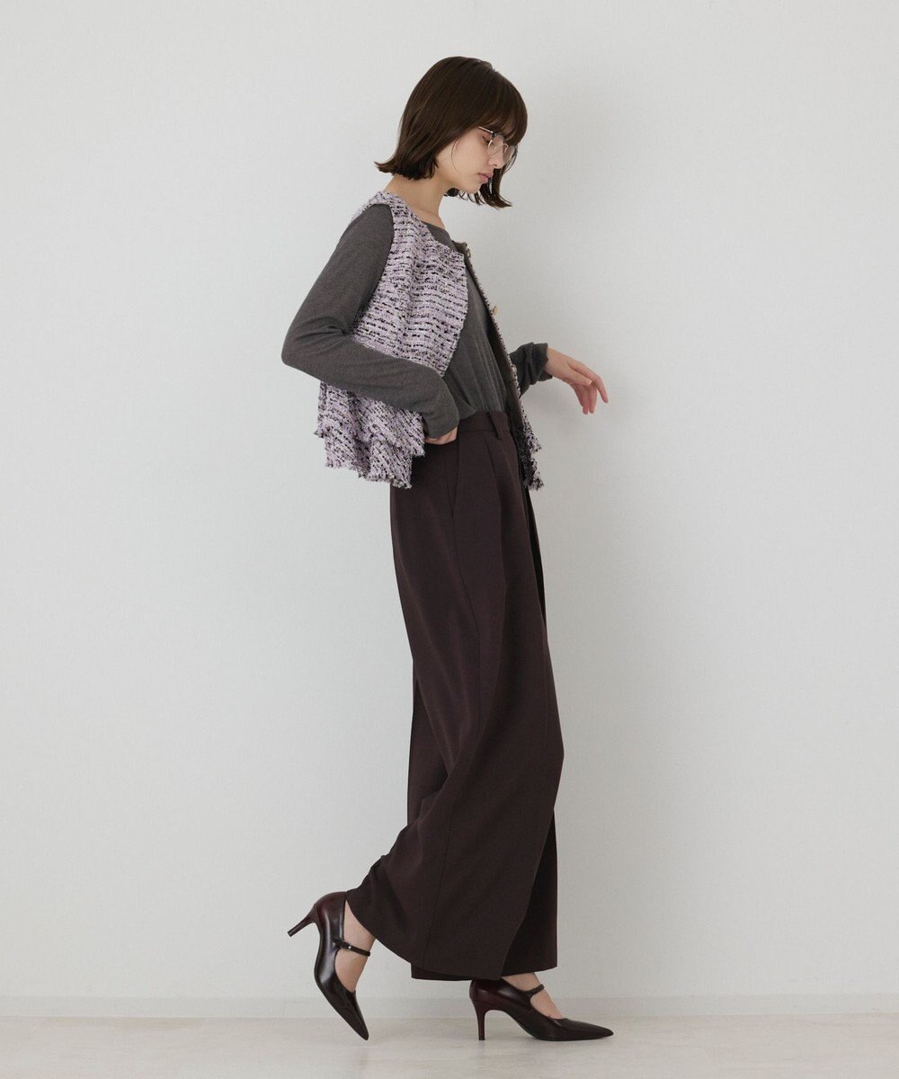 GRACE CONTINENTAL ペプラムツイードジレ 