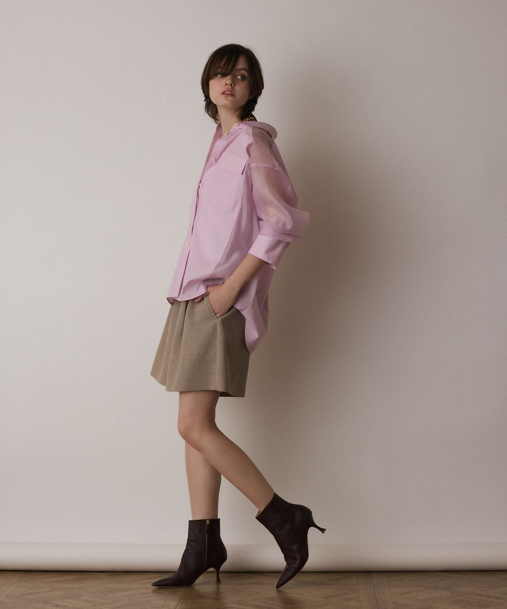 GRACE CONTINENTAL シアーコンビオーバーシャツ