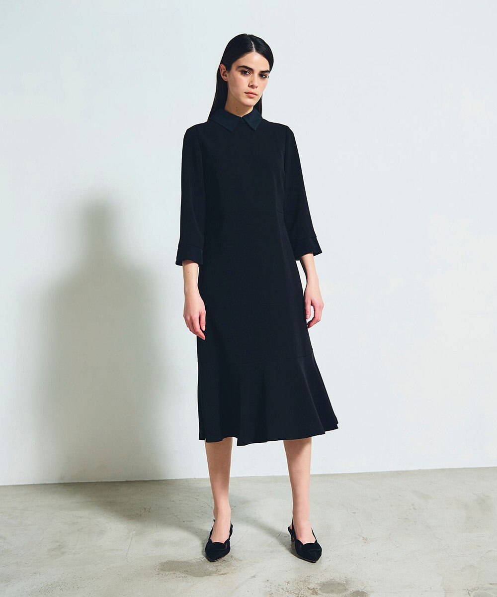 GRACE CONTINENTAL ダブルクロスドレス 