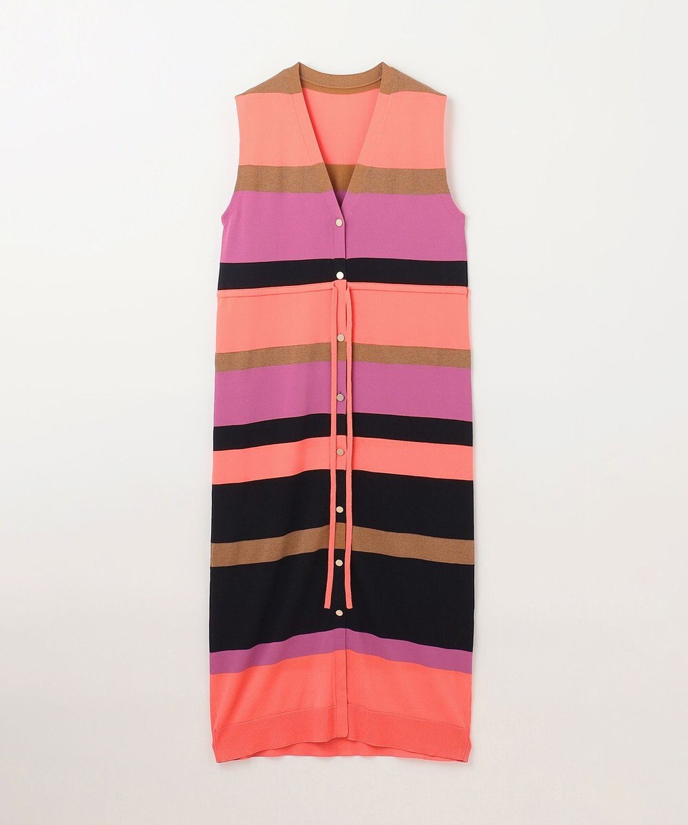 GRACE CONTINENTAL ニットマルチボーダージレ 