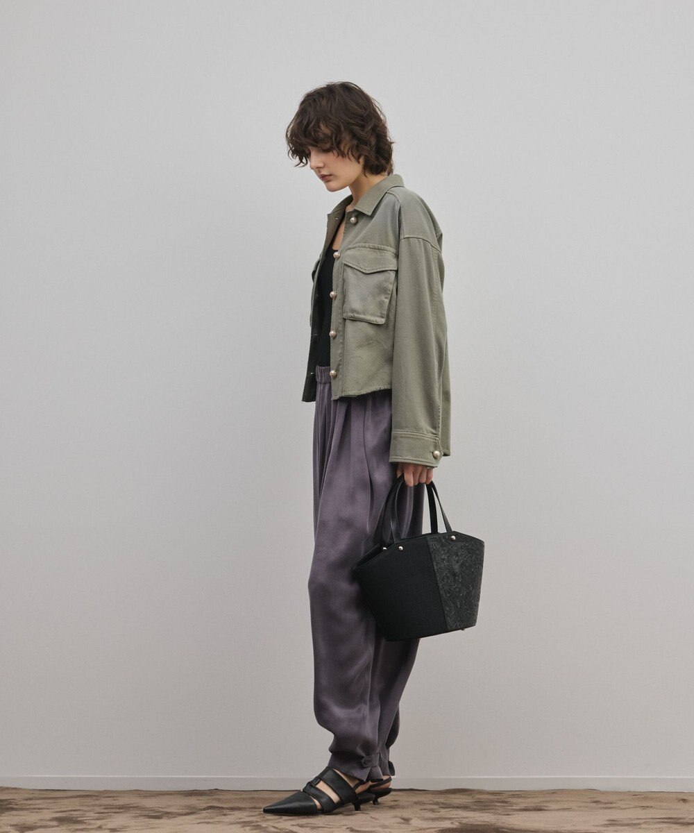 GRACE CONTINENTAL パール釦ピグメントシャツ 