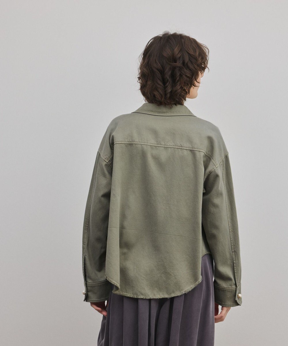 GRACE CONTINENTAL パール釦ピグメントシャツ 