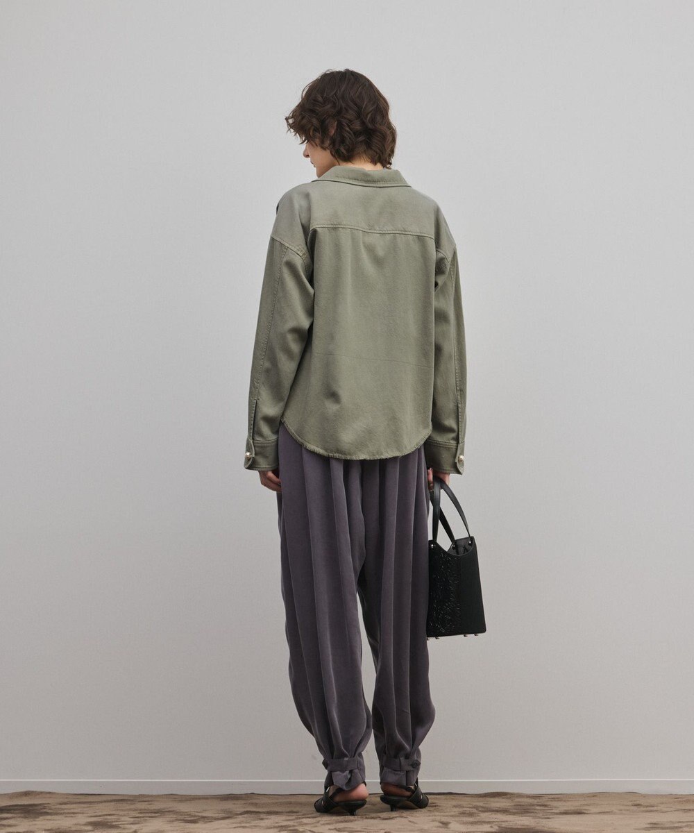 GRACE CONTINENTAL パール釦ピグメントシャツ 