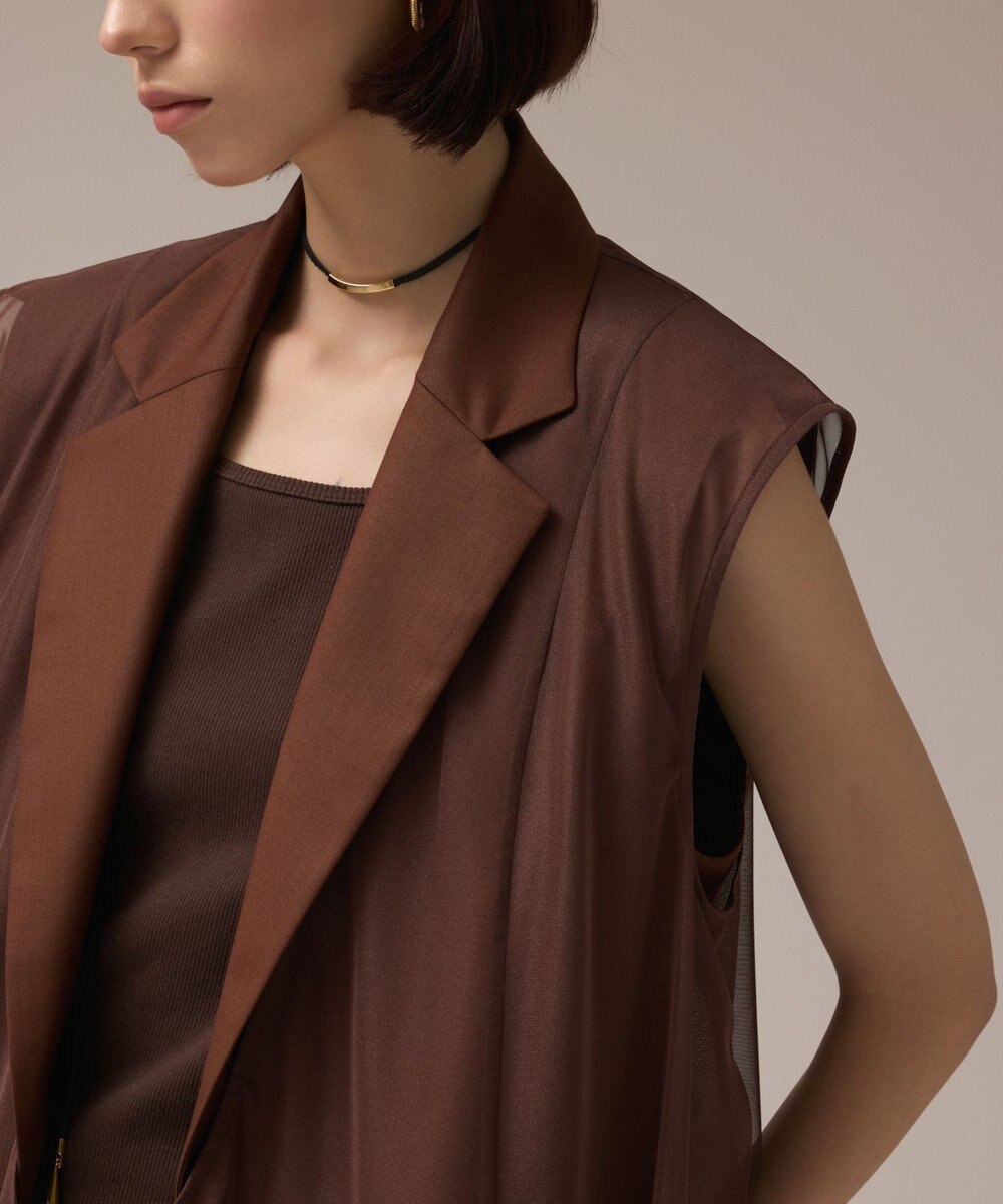 GRACE CONTINENTAL チュールオーバーベスト 