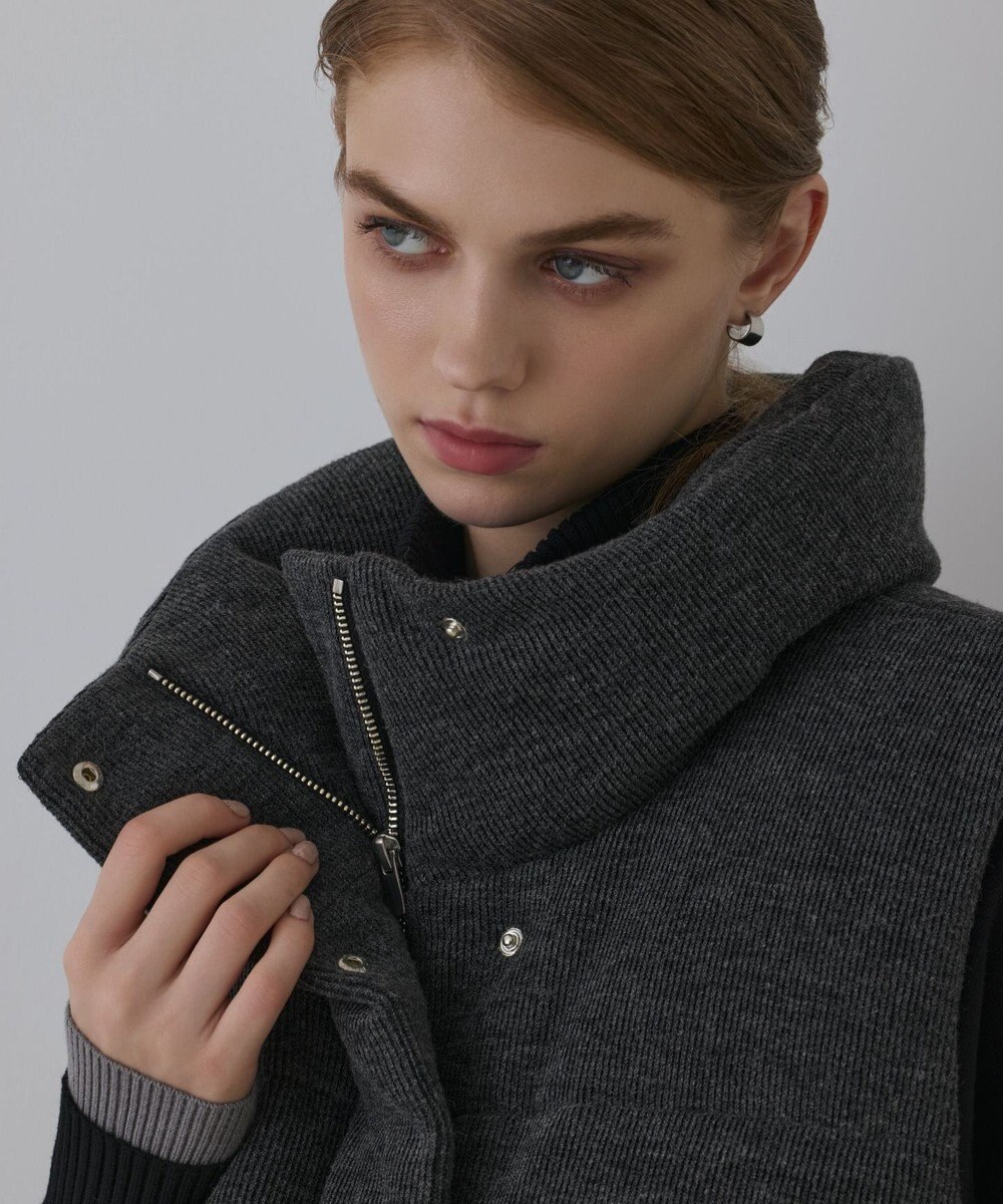 GRACE CONTINENTAL スタンドニットダウンベスト 