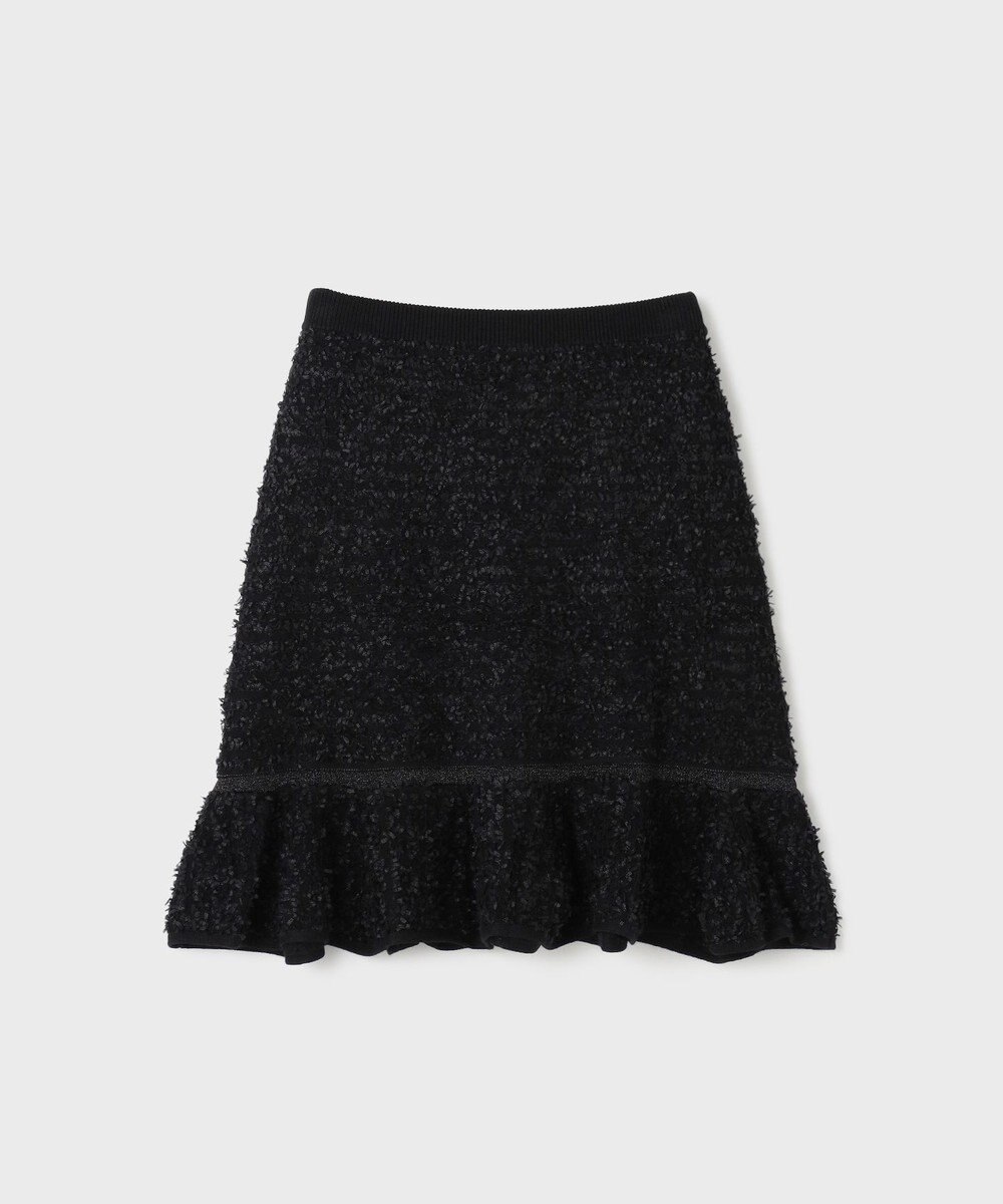 GRACE CONTINENTAL ツイードフレアニットスカート