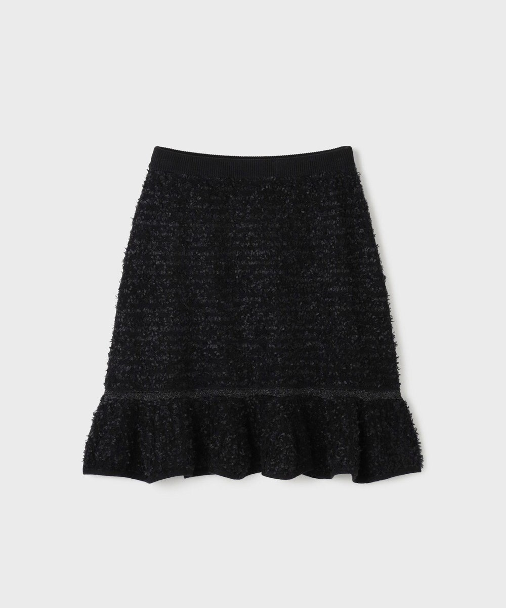 GRACE CONTINENTAL ツイードフレアニットスカート