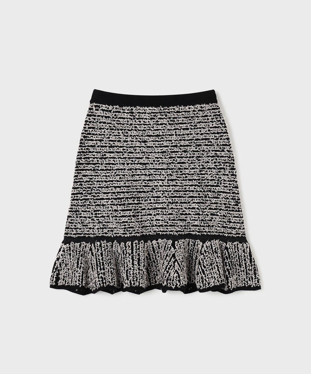 GRACE CONTINENTAL ツイードフレアニットスカート