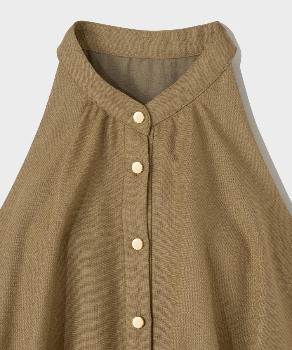 GRACE CONTINENTAL リネンライクホルタードレス 