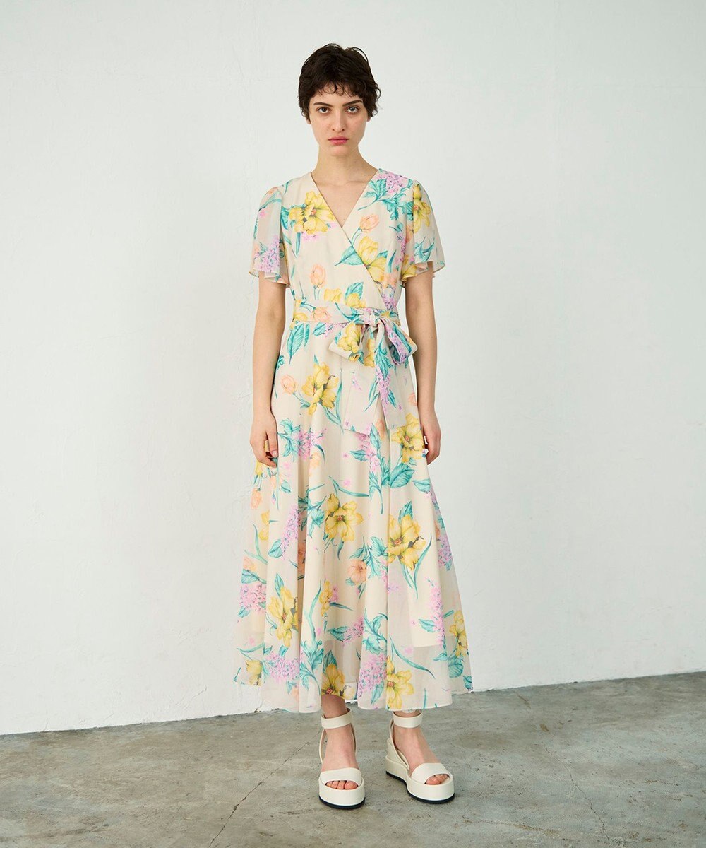 GRACE CONTINENTAL ミモザプリントワンピース