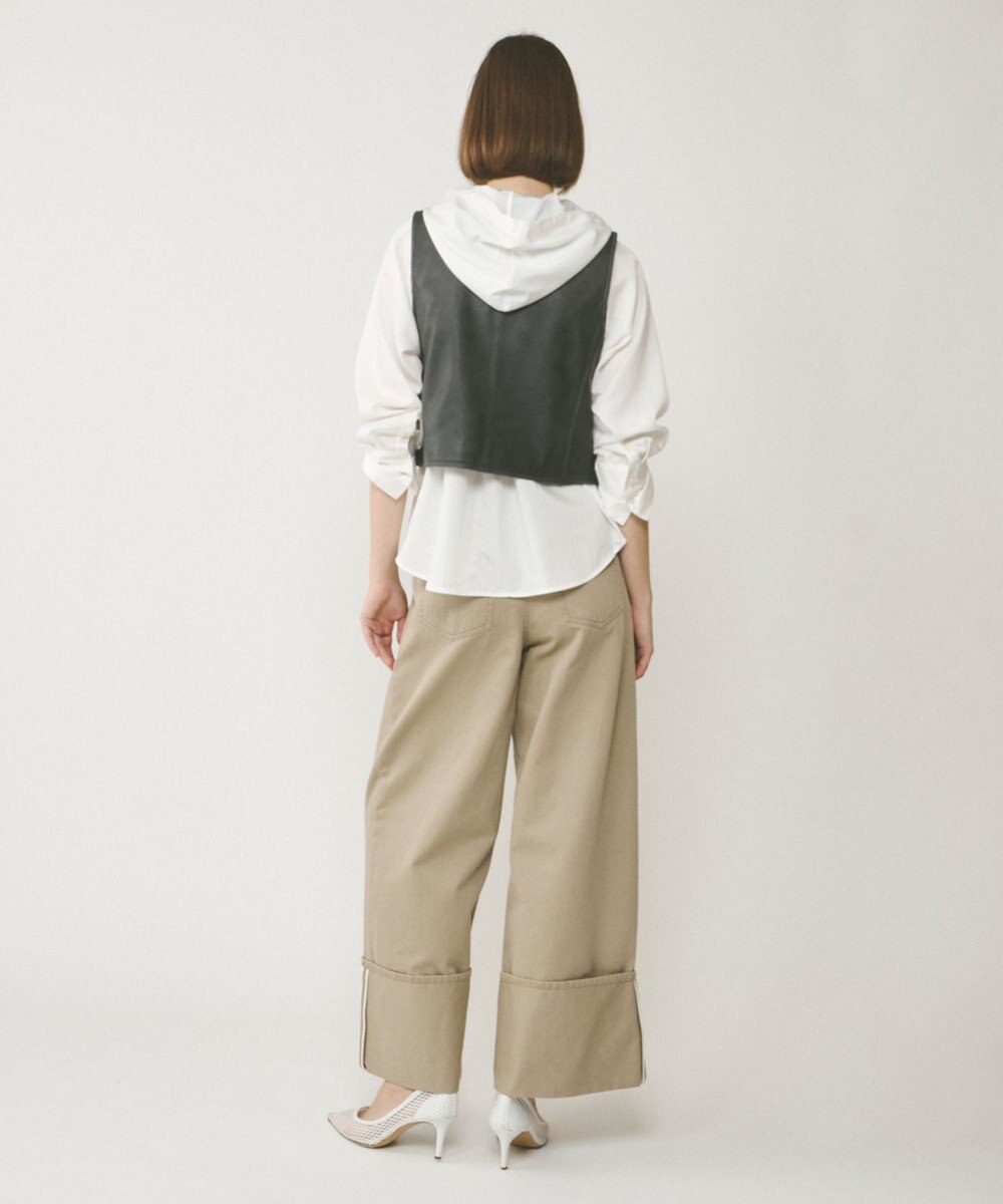 GRACE CONTINENTAL レザーショートジレジャケット