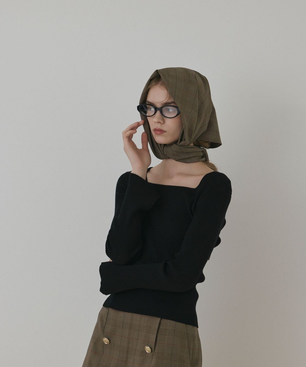 GRACE CONTINENTAL ハイゲージリブニットトップ 