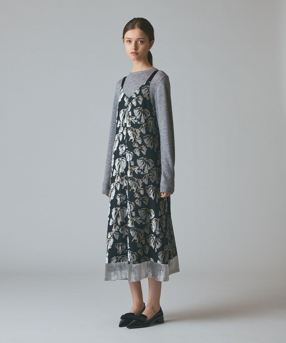 GRACE CONTINENTAL リボンオパールドレス 