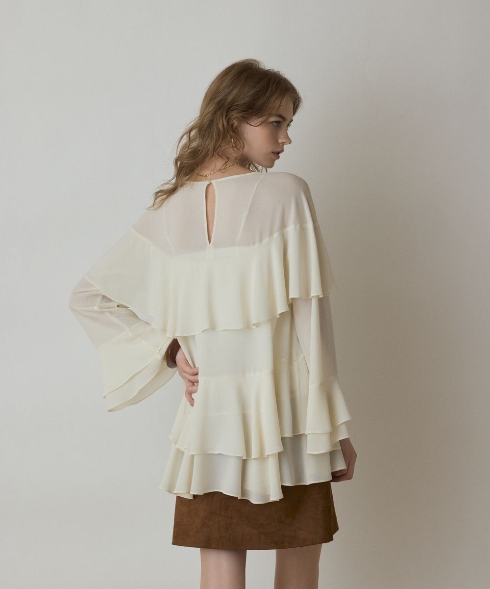 GRACE CONTINENTAL シフォンフリルブラウス 