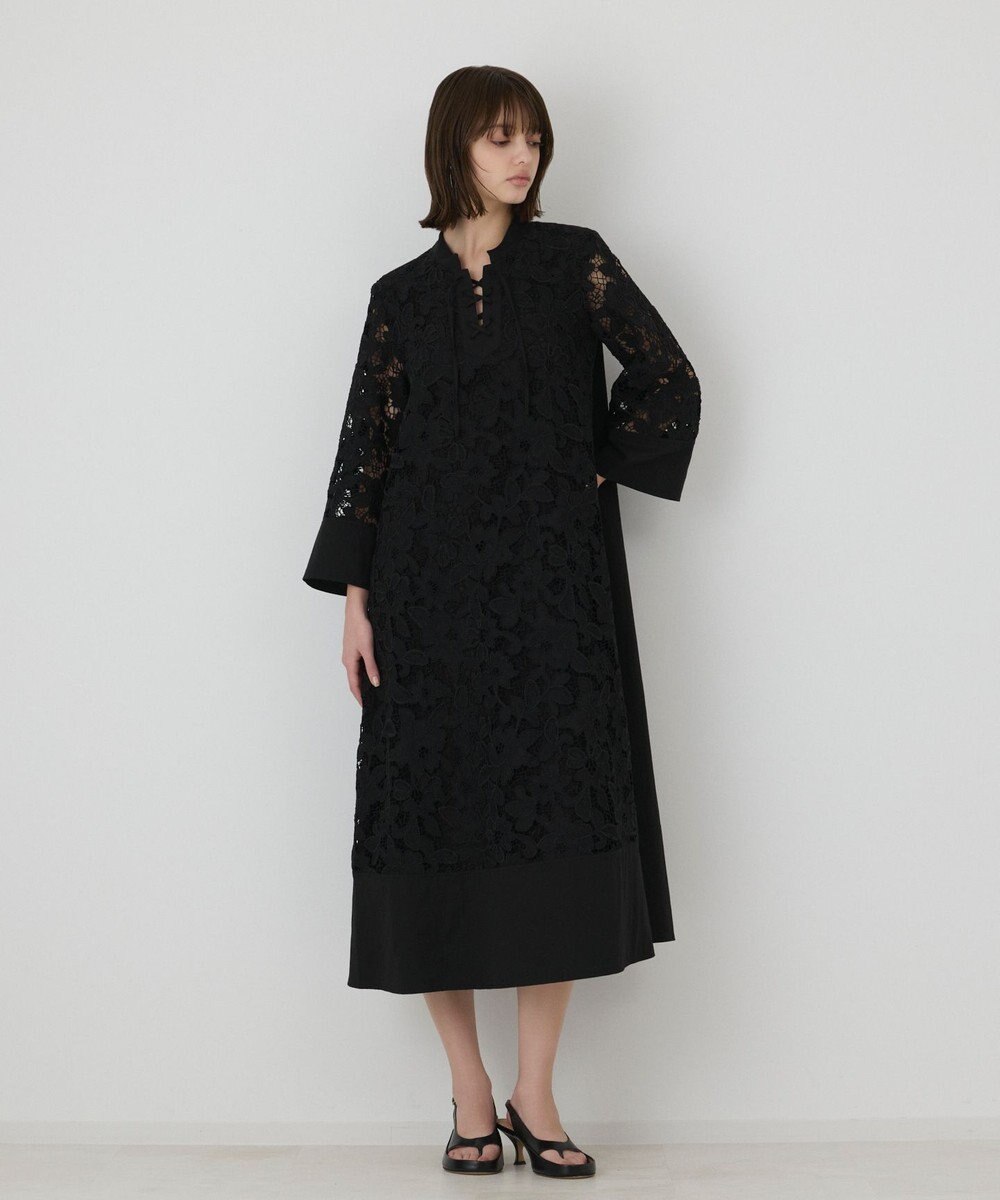 GRACE CONTINENTAL カットワークAラインワンピース 