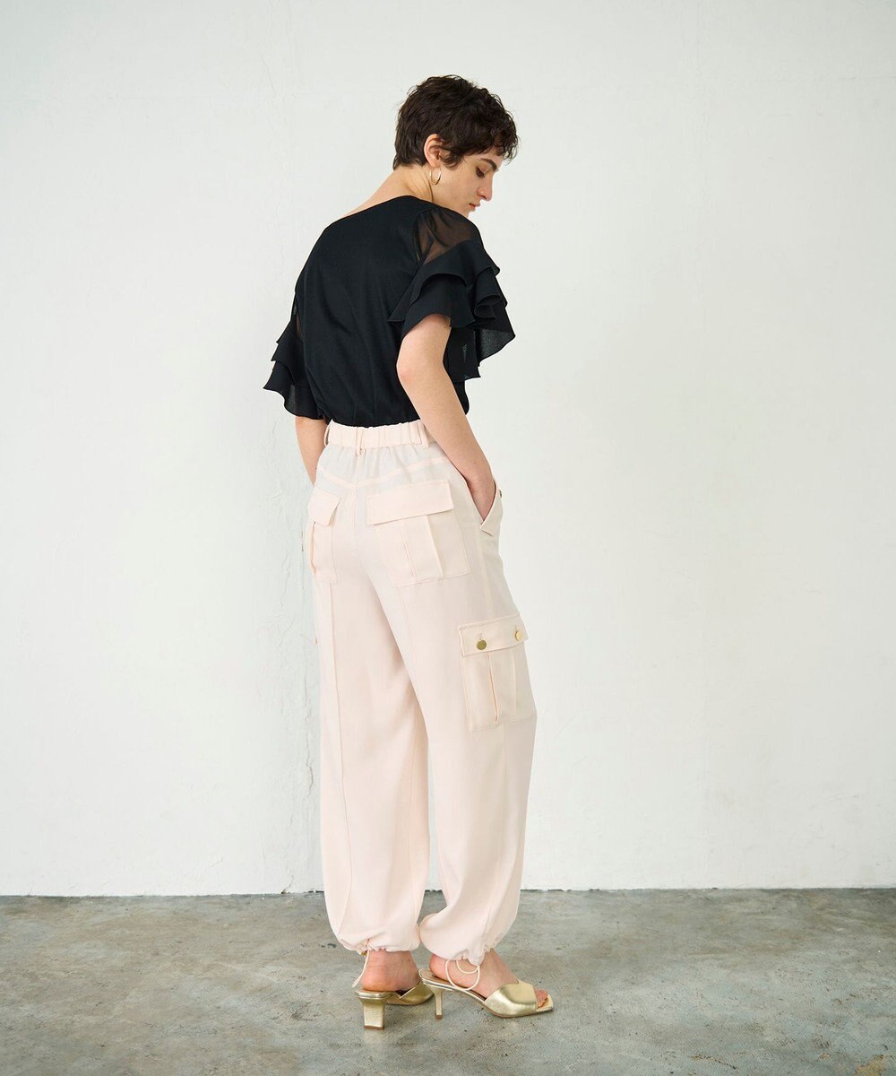 GRACE CONTINENTAL シアーフレアスリーブトップ