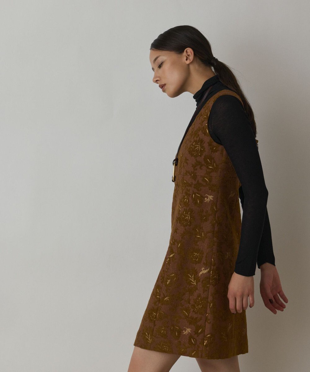 GRACE CONTINENTAL サラサジャガードミニワンピース 
