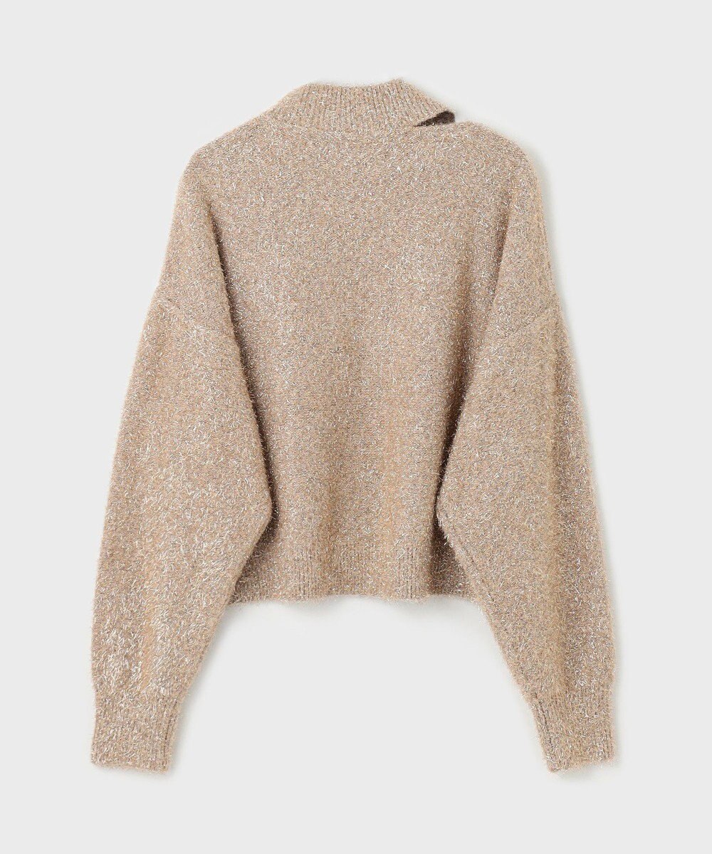 GRACE CONTINENTAL ラメフェザーニットトップ