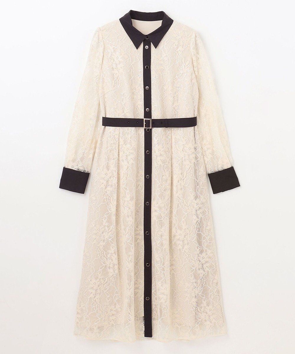 GRACE CONTINENTAL レーススパンコールワンピース 