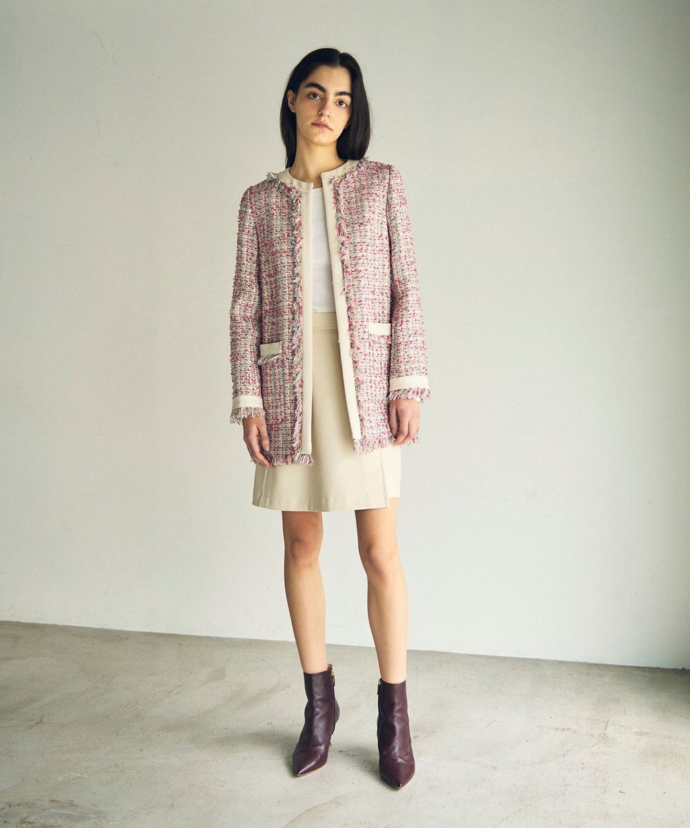 GRACE CONTINENTAL フリンジツイードジャケット 