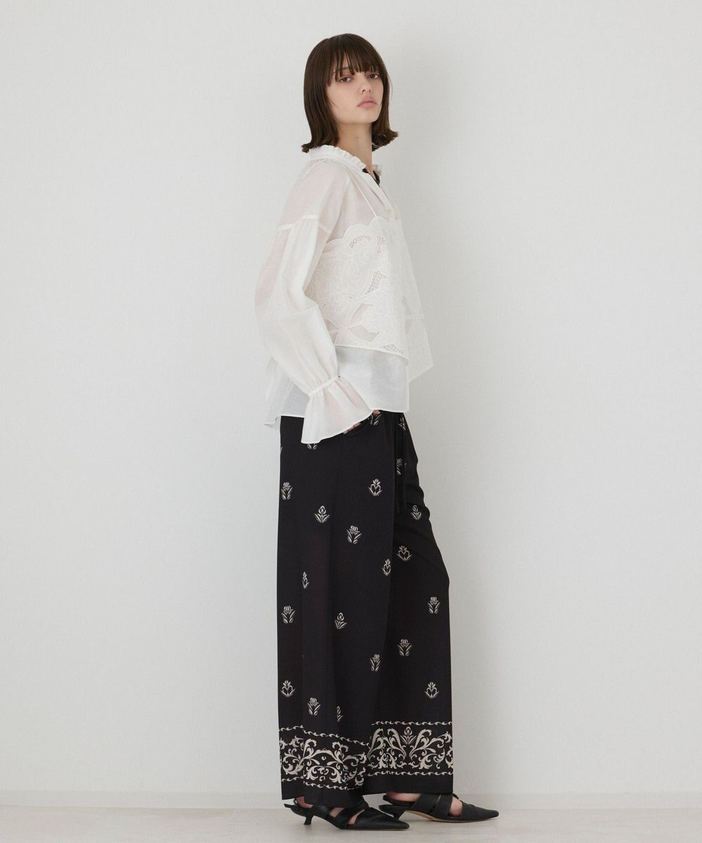 GRACE CONTINENTAL カットワークキャミ付カフタンブラウス 