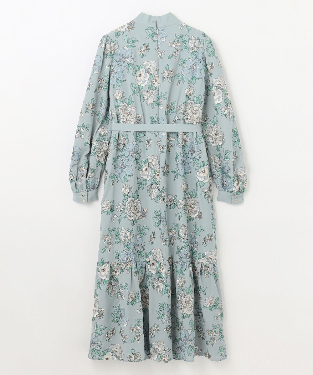 GRACE CONTINENTAL フラワー刺繍ボウタイワンピース