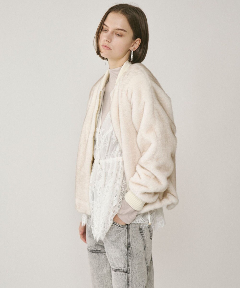 GRACE CONTINENTAL フェイクミンクファーブルゾン 