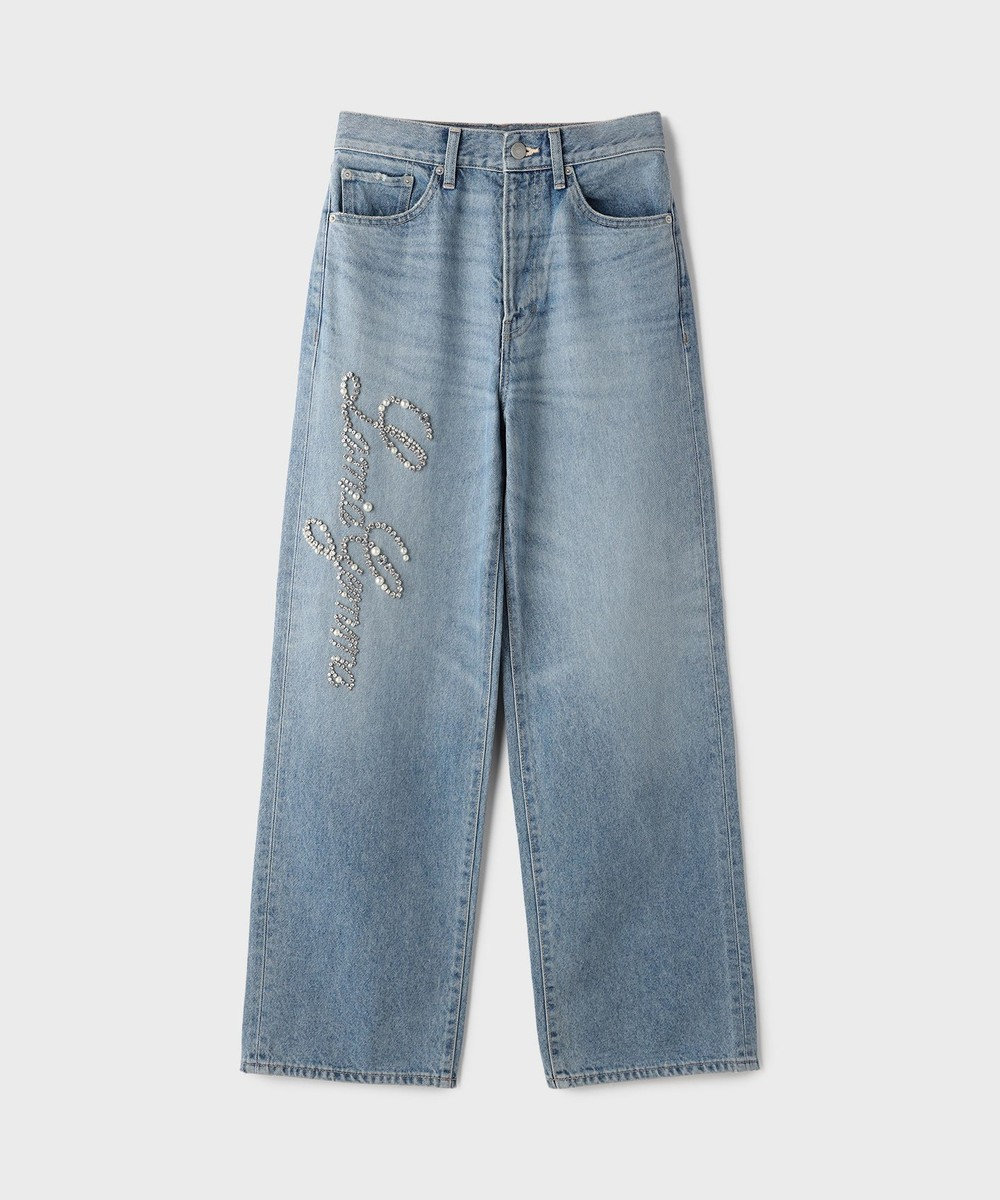 GRACE CONTINENTAL 【イベント店舗・ONLINE STORE先行アイテム】レタードビジューデニム 