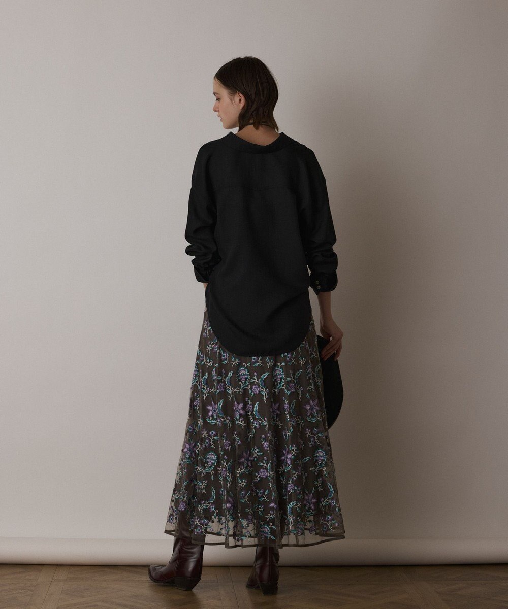 GRACE CONTINENTAL サラサ刺繍チュールスカート