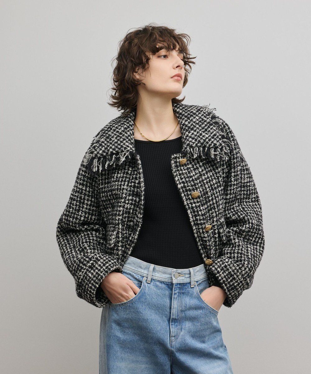 GRACE CONTINENTAL パディングツイードジャケット 