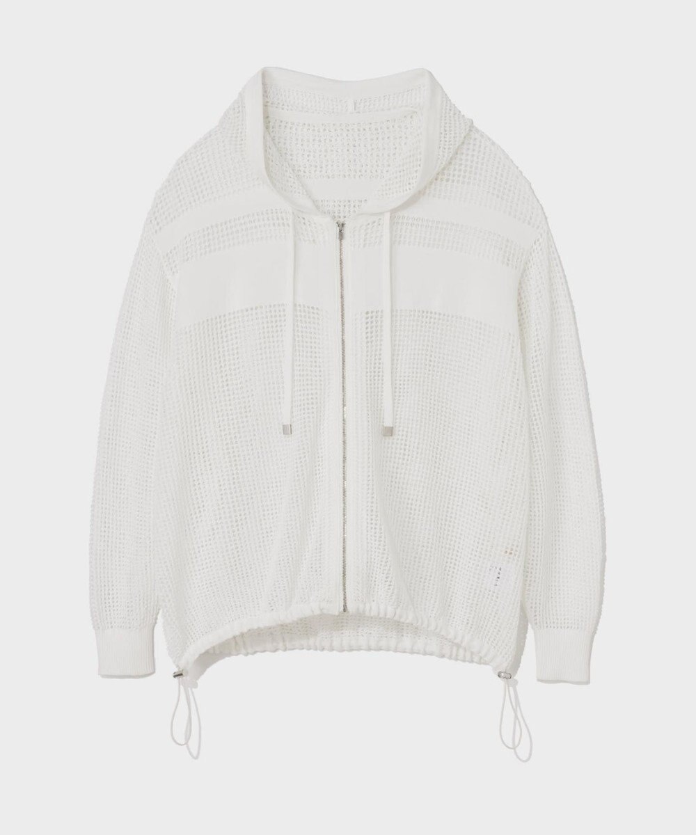 GRACE CONTINENTAL ボーダーメッシュフーディ