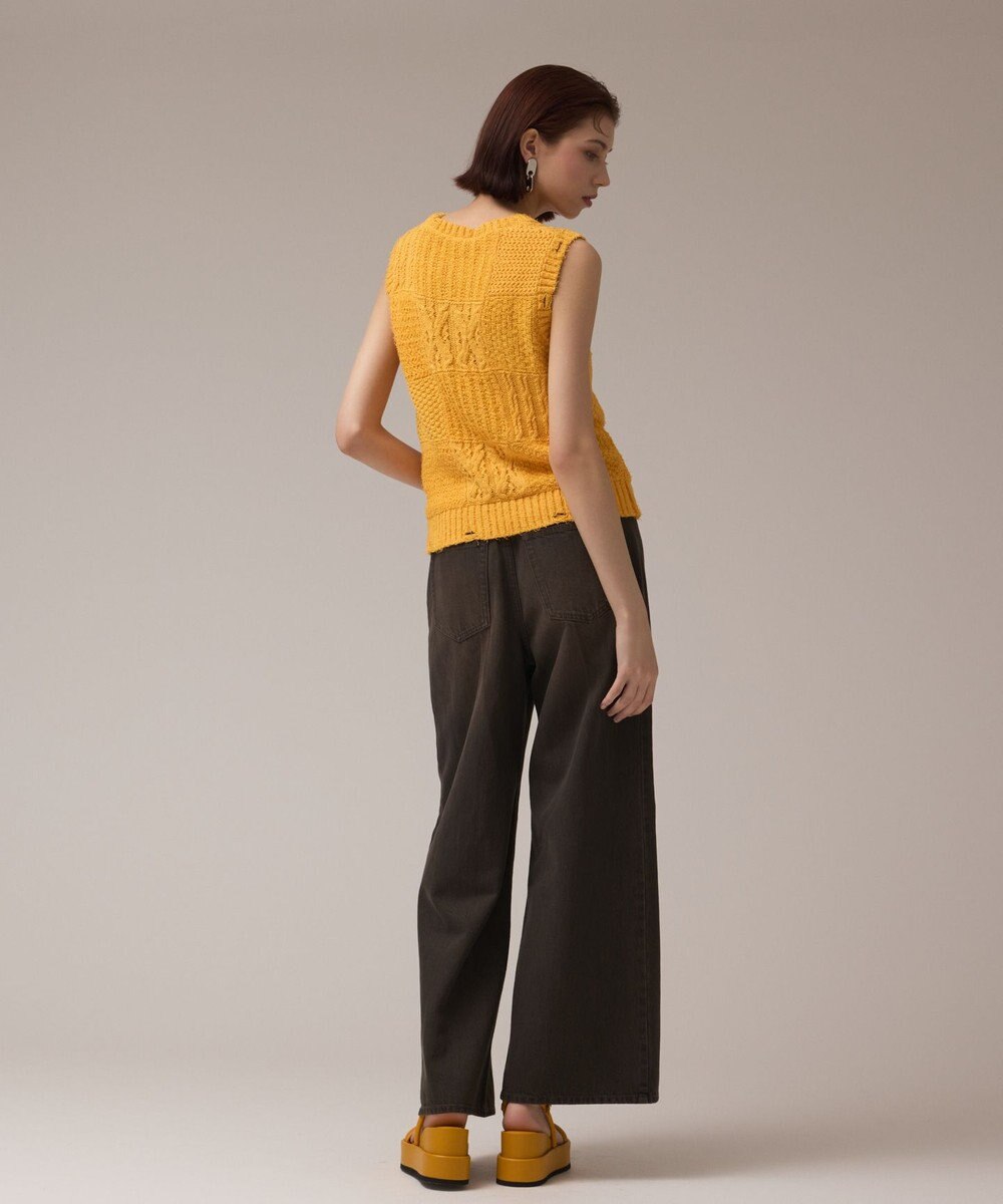 GRACE CONTINENTAL パッチワークニットトップ 