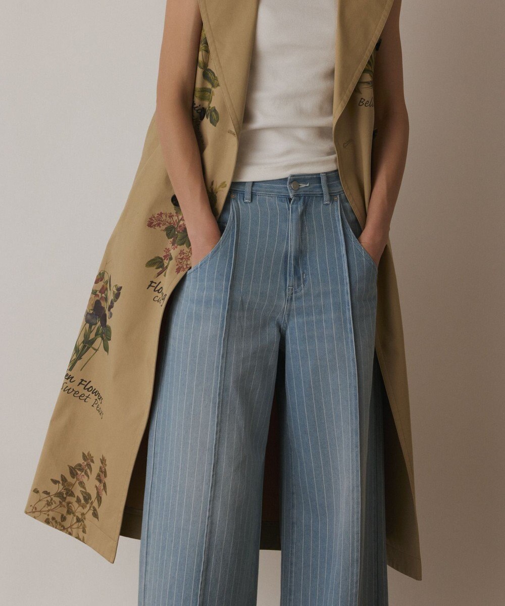 GRACE CONTINENTAL プリントトレンチワンピース 