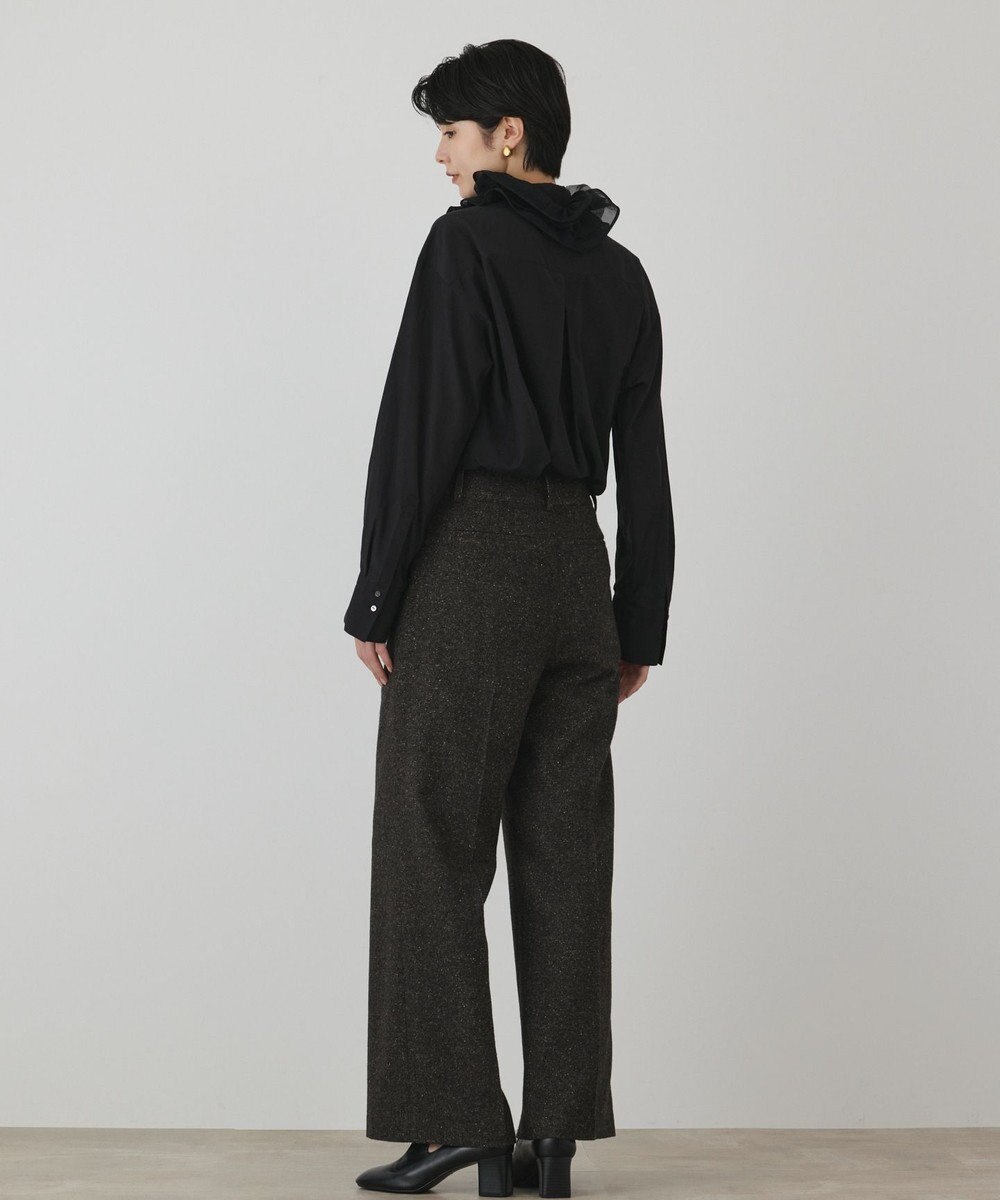 GRACE CONTINENTAL ウールタックワイドパンツ 