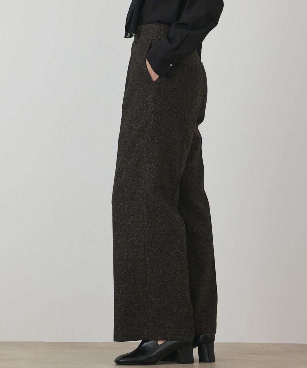 GRACE CONTINENTAL ウールタックワイドパンツ 